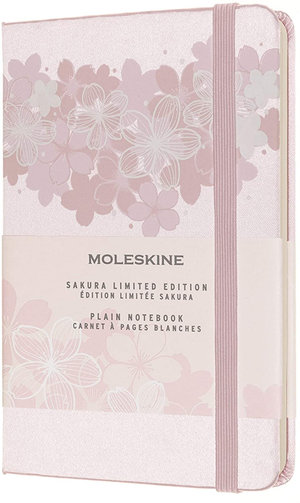 Moleskine: Sakura - Pocket Notebook, Plain, Hardcover, Light Pink : Limited Edition - Moleskine