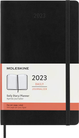 Moleskine: 2023 Daily Diary/ Planner, Large, Soft Cover, Black - Moleskine