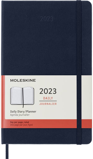 Moleskine: 2023 Daily Planner, Large, Hardcover, Sapphire Blue - Moleskine