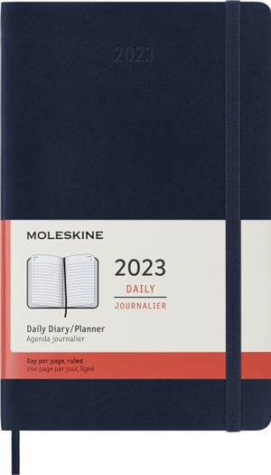 Moleskine: 2023 Daily Diary/ Planner, Large, Soft Cover, Sapphire Blue - Moleskine