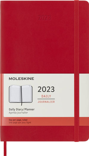 Moleskine: 2023 Daily Diary/ Planner, Large, Soft Cover, Scarlet Red - Moleskine