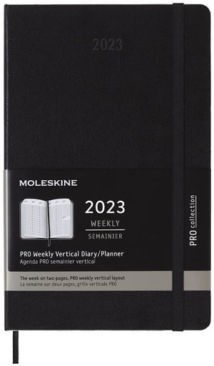 Moleskine: 2023 Professional Vertical Weekly Diary/ Planner Large, Hardcover, Black - Moleskine