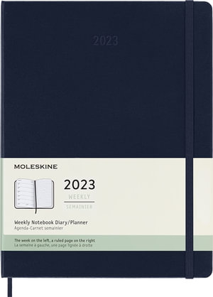 Moleskine: 2023 Weekly Notebook Diary/ Planner, Extra Large, Hardcover, Sapphire Blue - Moleskine