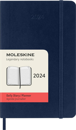 Moleskine 2024 Daily Planner, 12m, Pocket, Sapphire Blue, Soft Cover : Moleskine Diaries - Moleskine