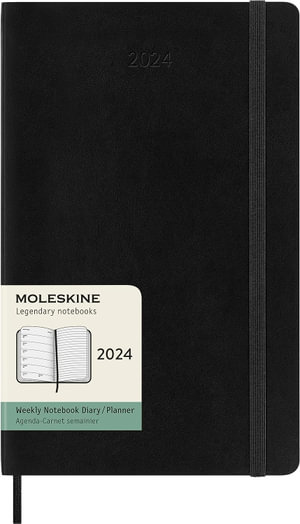 Moleskine 2024 Weekly Planner, 12m, Large, Black, Soft Cover : Moleskine Diaries - Moleskine