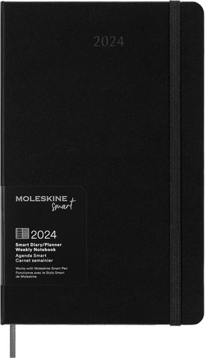 Moleskine 2024 Smart Weekly Planner, 12m, Large, Black, Hard Cover by  Moleskine, 8056598857269
