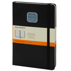 Moleskine Classic : Large Notebook, Expanded, Ruled, Black : Hardcover - Moleskine