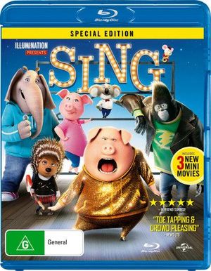 Sing (Blu-ray/UV) : Special Edition - Reese Witherspoon (Voice)