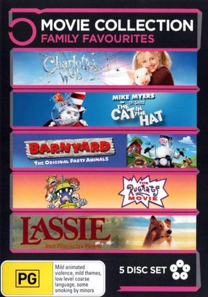 Charlotte's Web / The Cat in the Hat (Dr Seuss) / Barnyard / The Rugrats Movie / Lassie : Best Friends Are Forever (5 Family Movies) - Kevin James