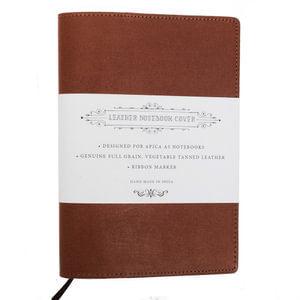 A5 Notebook with Leather Jacket-Tan - APICA