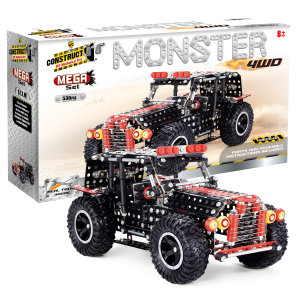 Construct It! - Mega Set - Monster 4WD : 536-Piece Metal Building Set - BMS Brands