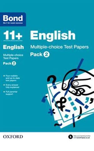 Bond 11 English Multiple Choice Test Papers 11 Pack 2 : Pack 2 - Sarah Lindsay