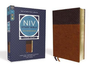 NIV Study Bible, Fully Revised Edition, Large Print, Leathersoft, Red Letter, Comfort Print [Brown] : NIV Study Bible, Fully Revised Edition - Zondervan