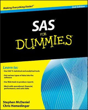 SAS For Dummies, 2nd Edition : For Dummies (Computer/Tech) - Stephen McDaniel