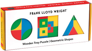 Frank Lloyd Wright Geometric Shapes Wooden Tray Puzzle : 10-Piece Shaped Wooden Puzzle - Mudpuppy