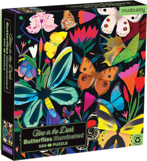 Butterflies Illuminated 500 Piece Glow in the Dark Family Puzzle - Mudpuppy