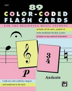 89 Color-Coded Flash Cards : For the Beginning Music Student - Alfred Music