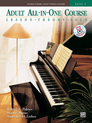 Alfred's Basic Adult All-In-One Course - Level 3 : Lesson * Theory * Solo, Comb Bound Book & CD - Willard A Palmer