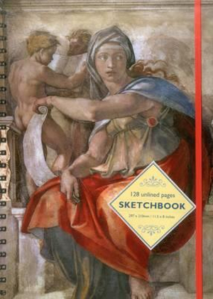 Sketchbook - Delphic Sibyl (fresco) the Sistine Chapel by Michelangelo Buonarroti : Spiral-Bound - Press Peony