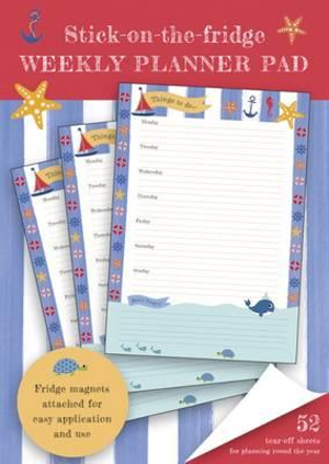 Stick-on-the-fridge Weekly Planner Pad : Maritime - Press Peony