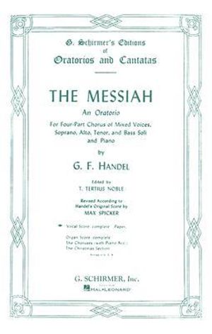 Messiah (Oratorio, 1741) : Complete Vocal Score Satb - George Friederic Handel