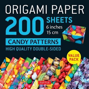 Origami Paper 200 sheets Candy Patterns 6" (15 cm) : Tuttle Origami Paper: High-Quality Double Sided Origami Sheets Printed with 12 Different Designs (Instructions for 6 Projects Included) - Tuttle Studio