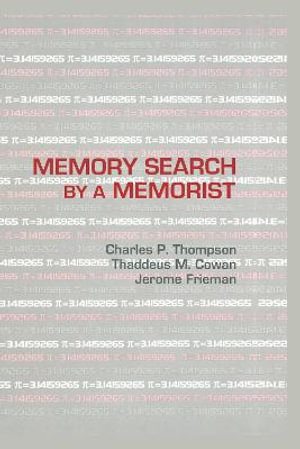 Memory Search By A Memorist - Charles P. Thompson