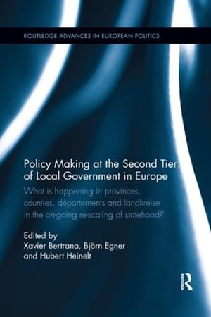 Policy Making at the Second Tier of Local Government in Europe : What is happening in Provinces, Counties, Departements and Landkreise in the on-going - Xavier Bertrana