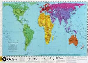 Peters Projection World Map (Laminated) - Oxfam
