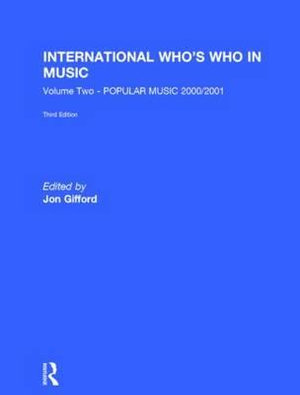 International Who's Who in Music : Popular Music - Melrose Press