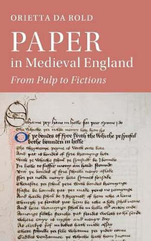 Paper in Medieval England : From Pulp to Fictions - Orietta Da Rold