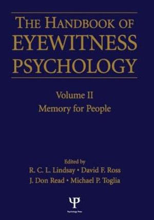 Handbook Of Eyewitness Psychology 2 Volume Set - Michael P. Toglia