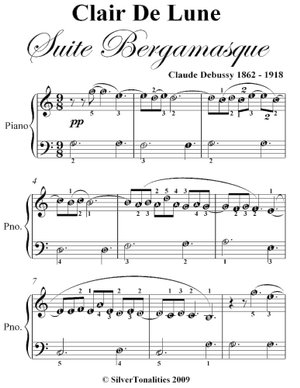 Clair De Lune Suite Bergamasque Easiest Piano Sheet Music Ebook By Claude Debussy Booktopia