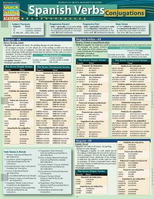 Spanish Verbs - Conjugations : Quick Study Academic - Elizabeth Ronne