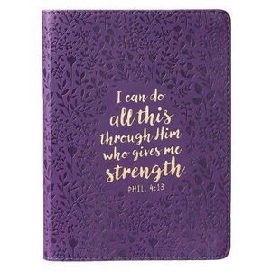 Journal Lux-Leather I Can Do a - Christian Art Gifts