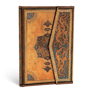 Safavid Binding Art - Mini Lined Journal : Hardcover - Wrap - 85 GSM - 176 Pages - Paperblanks