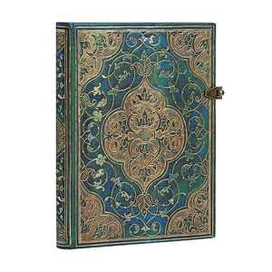 Turquoise Chronicles - Midi Lined Journal : Hardcover - Clasp - 120 GSM - 144 Pages - Paperblanks