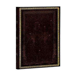 Black Moroccan - Midi Lined Journal : Hardcover - Elastic Band - 120 GSM - 144 Pages -  Paperblanks