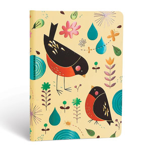 Mother Robin - Midi Lined Journal : Hardcover - Elastic Band - 85 GSM - 176 Pages - Paperblanks