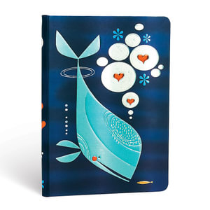 Whale & Friend - Midi Unlined Journal : Hardcover - Elastic Band - 85 GSM - 176 Pages - Paperblanks