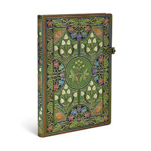 Poetry in Bloom - Midi Lined Journal : Hardcover - Clasp - 120 GSM - 144 Pages - Paperblanks