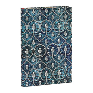 Blue Velvet - Mini Lined Journal : Hardcover - Elastic Band - 85 GSM - 176 Pages - Paperblanks