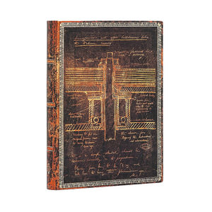 Tesla, Sketch of a Turbine - Midi Lined Notebook : Softcover - No Closure - 100 GSM - 240 Pages - Paperblanks