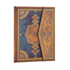 Safavid Indigo - Ultra Lined Journal : Hardcover - 120 GSM - 144 Pages - Wrap Closure - Paperblanks