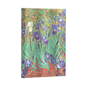 Van Gogh's Irises - Midi Unlined Journal : Hardcover - 120 GSM - 144 Pages - Elastic Closure - Paperblanks