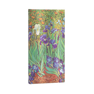 Van Gogh's Irises - Slim Lined Journal : Hardcover - 85 GSM - 176 Pages - Elastic Closure - Paperblanks