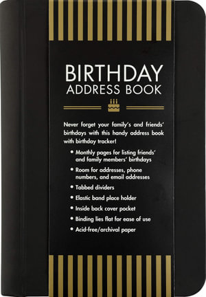 Birthday Address Book : Hardcover - Peter Pauper Press