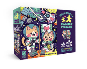 Piece It Together: Catstronauts - Family Puzzle : 60-Piece Jigsaw Puzzle - Suharu Ogawa