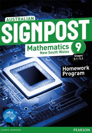 Australian Signpost Mathematics New South Wales 9 (5.1-5.3)  : Homework Program - Australian Curriculum - David Barton