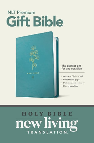 NLT Premium Gift Bible, Red Letter, LeatherLike, Teal - Tyndale 